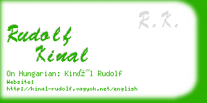 rudolf kinal business card